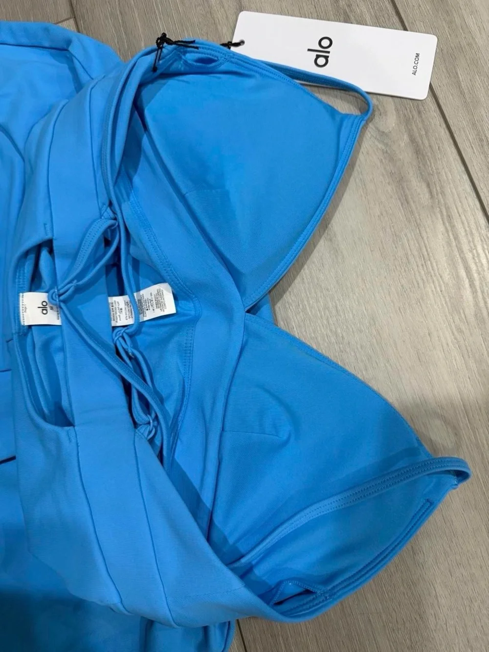 ALO Yoga Women’s Airbrush Splendor Mini Dress in Azure Blue — Size M